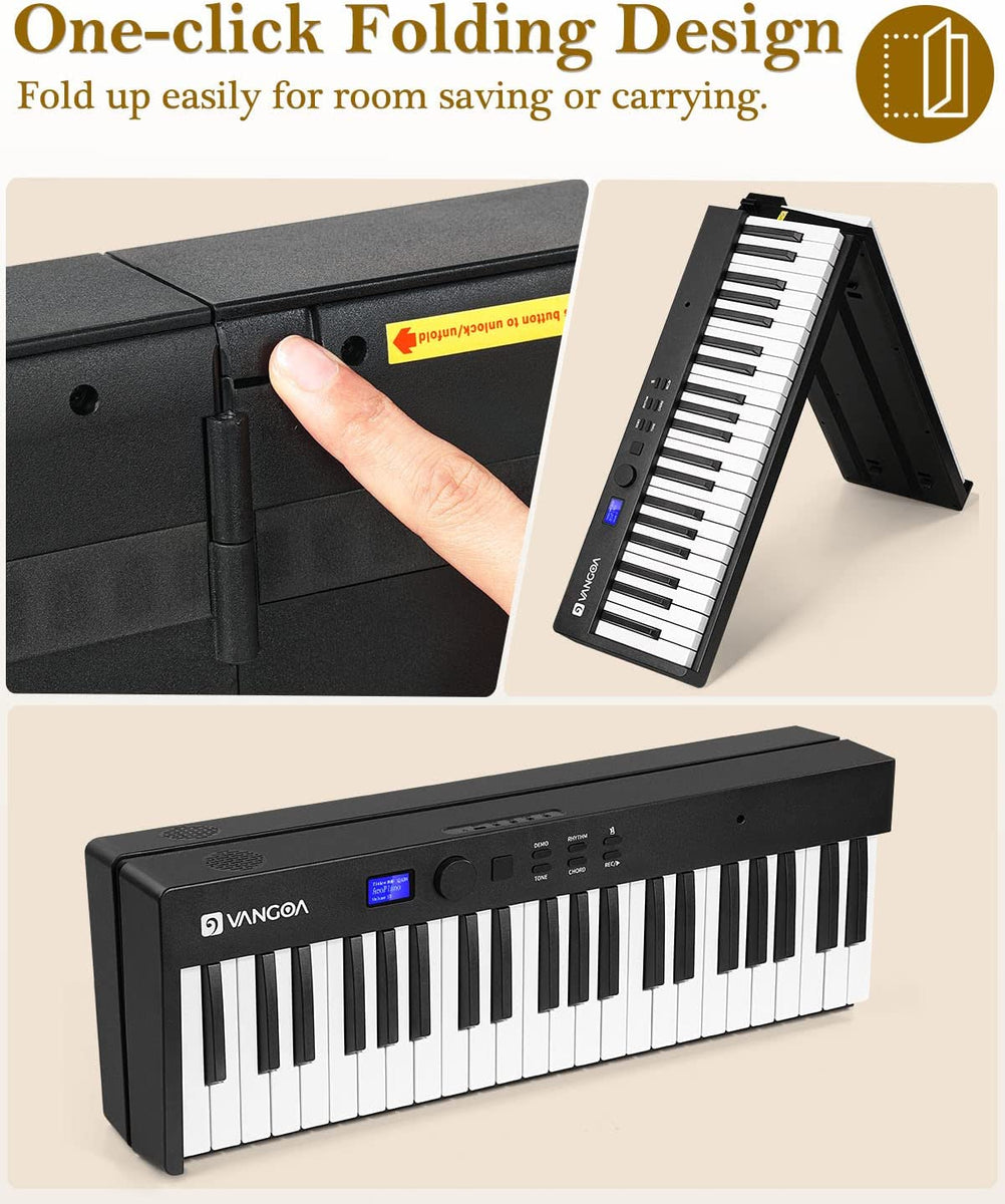  Folding Piano 88 Keys Rechargeable Electric Piano With