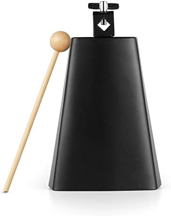 Epic Creations Cow Bell with Handle 7 Inches and 11 Cowbell Beater Stick - Made of Steel - Antique Cow Bells Noise Makers for Football Games Sporting