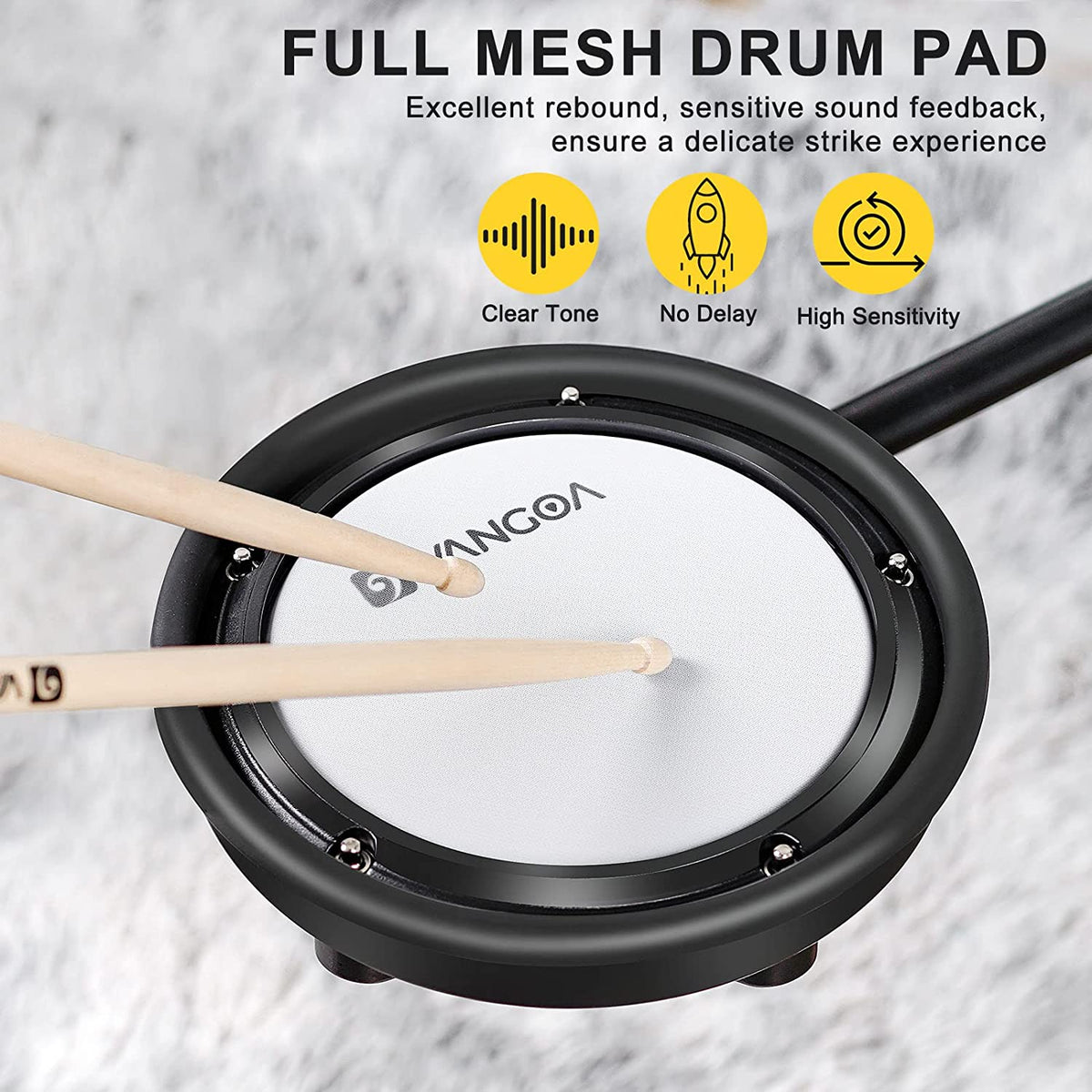 🇺🇸]Vangoa 7 inch Electric Drum Set with 210 Sounds