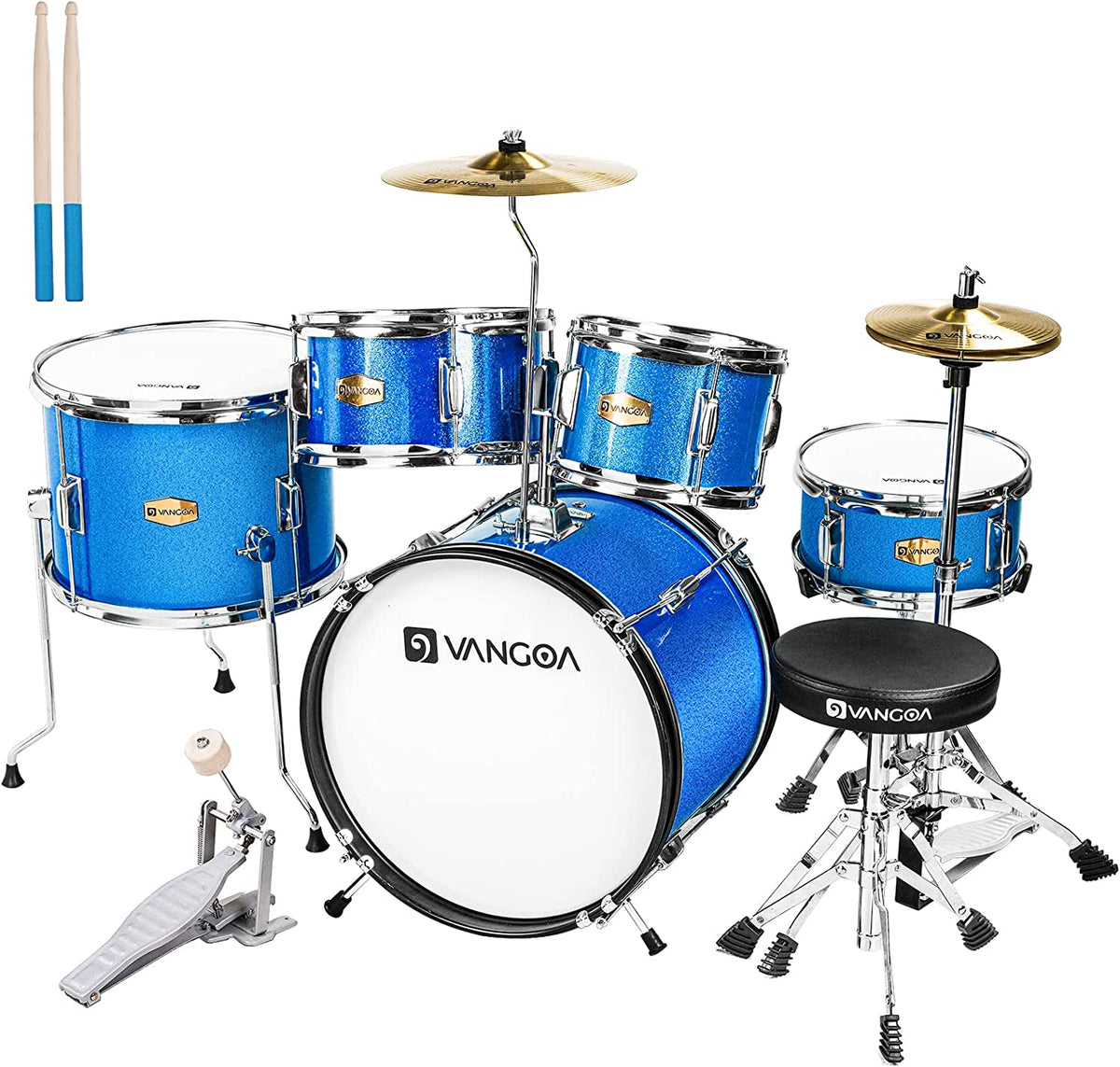 Amazon]Vangoa 5-Piece 16 Inch Drum KitAmazon]Vangoa 5-Piece 16 Inch Drum Kit  