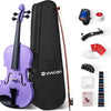 Vangoa 4/4 Full Size Violin Set for Beginners, Entry-level Fiddle Kit for Kids, Adults, Girls, Complete Starter Accessories Bundle with Rubber Muter, Purple