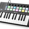 Vangoa Upgraded 25 Keys USB MIDI Keyboard Controller with 16 Backlit Drum Pads, Portable Wireless Velocity Sensitive Keybed Beating Pad with Aftertouch, Smart Chord & Scale, LED Display, Arpeggiator