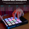Vangoa MIDI Pad Beat Maker Machine with 16 Velocity Sensitive RGB Pads, Portable Backlit Aftertouch Wireless Beating Machine with Note Repeat for Music Production Beginners, 8 Knobs, Rechargeable