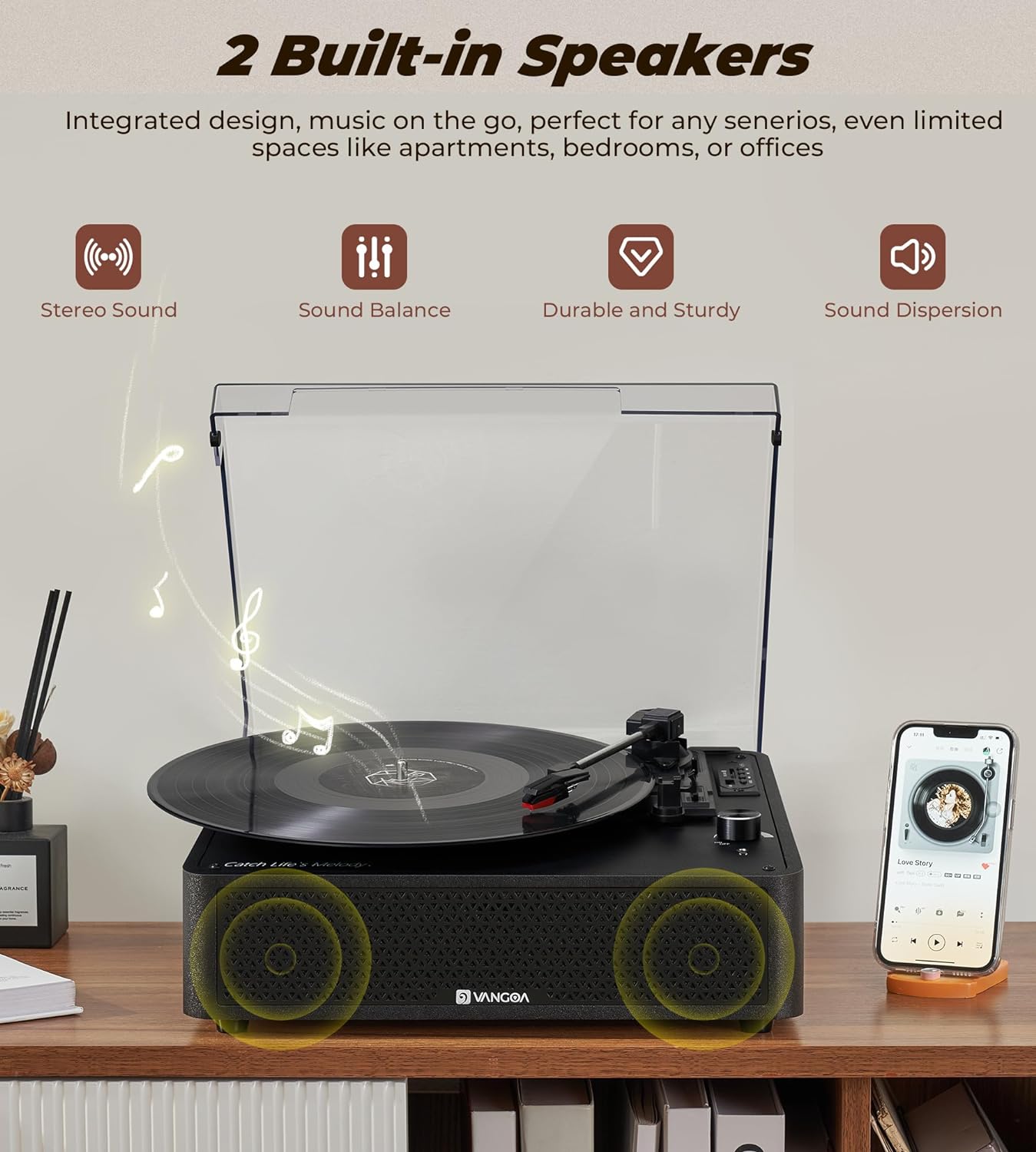 Record player selling with records