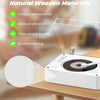 Vangoa CD Player for Home Small with HiFi Speakers, Portable CD Player, Rechargeable CD Player Double 3.5mm Headphones Jack, for AUX Output, USB Mode, Home Music Player, Vinyl Player Look, Wooden