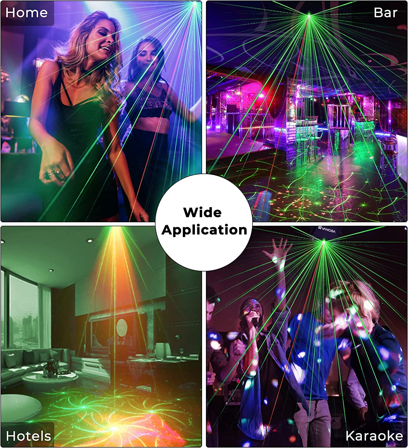 🇺🇸]Vangoa YSH401 2 in 1 Portable Stage Party Lights Sound Activated U