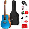 Vangoa Acoustic Guitar Set For Beginners Adults Teens Kids, 4/4 Full-Size Dreadnought Acustica Guitarra, 41 Inch 6 Steel String Folk Guitar Starter Bundle w/Gig Bag, Right-Handed, Matte Blue