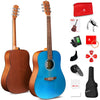 Vangoa Acoustic Guitar Set For Beginners Adults Teens Kids, 4/4 Full-Size Dreadnought Acustica Guitarra, 41 Inch 6 Steel String Folk Guitar Starter Bundle w/Gig Bag, Right-Handed, Matte Blue