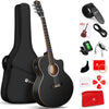 Vangoa Acoustic Electric Guitar Set for Beginner, 41-in Jumbo Cutaway Electric Guitars, Full-Size Acustica-Electrica Guitarra, Starter Bundle, Built-in 4-Band EQ, For Adult Youth, Right-Handed Black