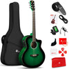 Vangoa Acoustic Electric Guitar Kit, 41 In Jumbo Cutaway Electric Guitars, 4/4 Full-size Acustica-Electrica Guitarra, Starter Bundle, Built-in EQ, For Beginner Adult Teen, Right-Hand Satin Green Burst