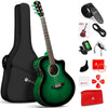 Vangoa Acoustic Electric Guitar Kit, 41 In Jumbo Cutaway Electric Guitars, 4/4 Full-size Acustica-Electrica Guitarra, Starter Bundle, Built-in EQ, For Beginner Adult Teen, Right-Hand Satin Green Burst