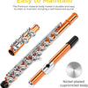 [available on Amazon]Vangoa Closed Hole C Flute for Beginners Kids Student 16 Keys Orange