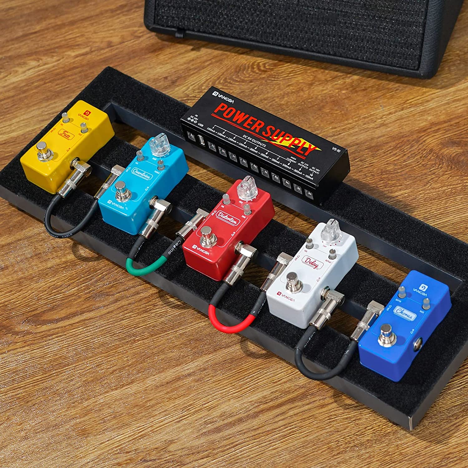 available on ]Vangoa Basic VPB30 Guitar Pedal Board with Carryi